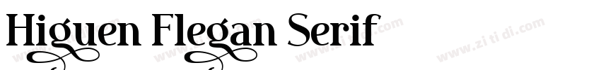 Higuen Flegan Serif字体转换